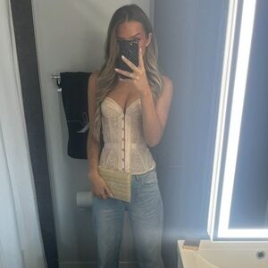 House Of Cb Lace Boned Corset